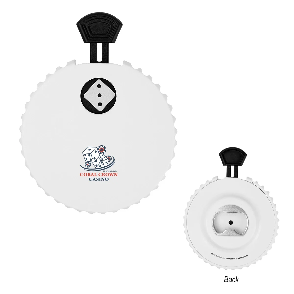 Thumb pressing the button on the top face