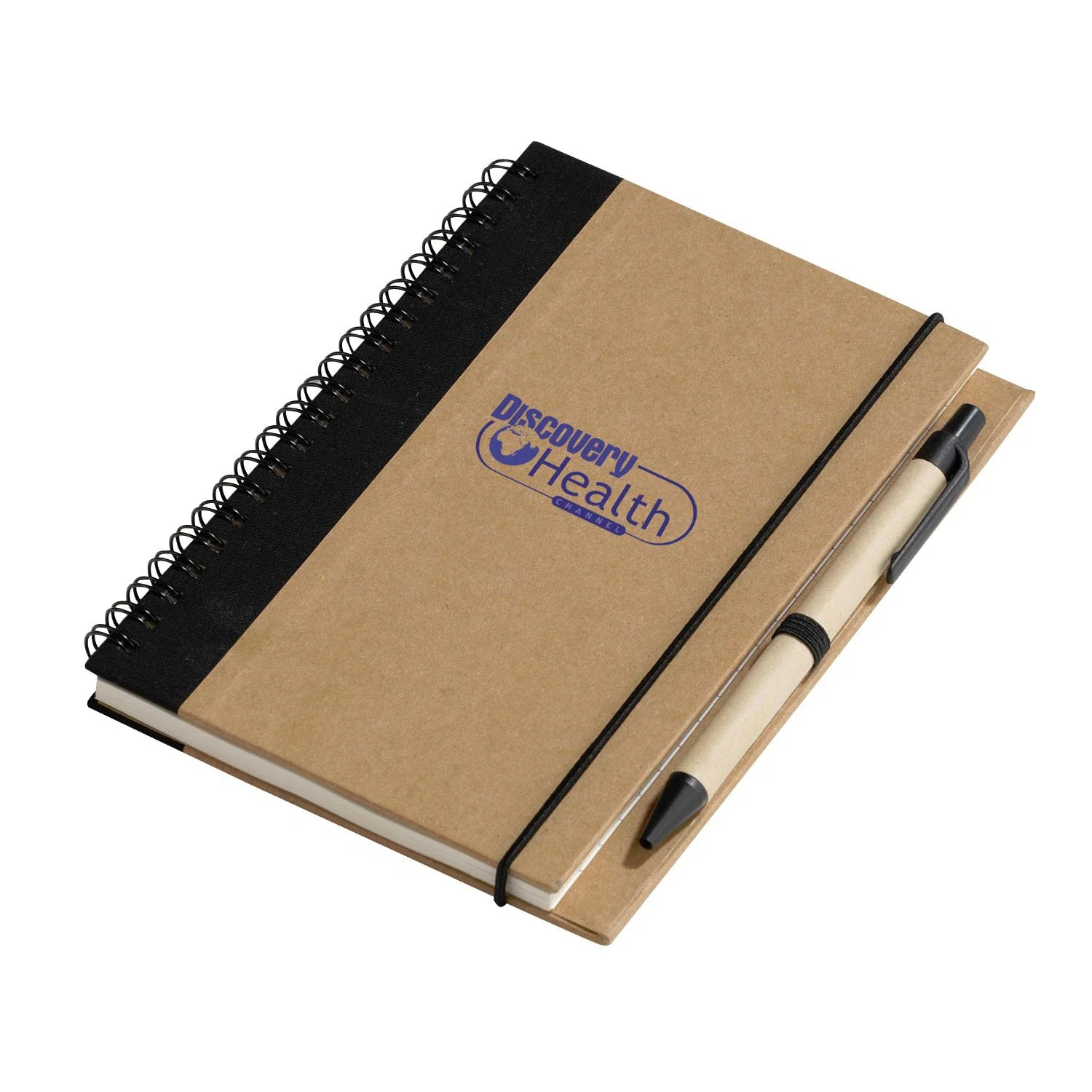 Recycled Notebook with Pen — Black