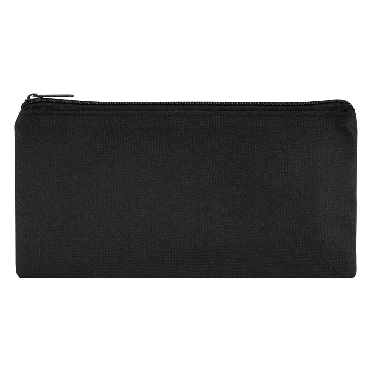 Wide framing of the recycled pencil pouch with open space around it