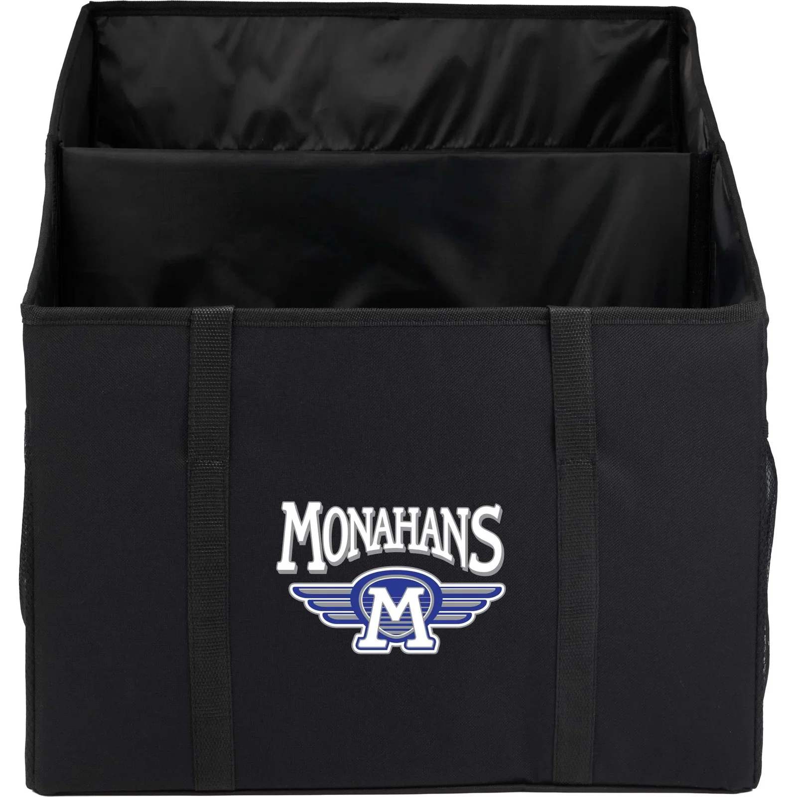 Recycled Trunk Organizer with Divider, Mesh Pockets & Carry Straps