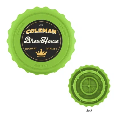 Recycled plastic bottle opener that doubles as a drink topper