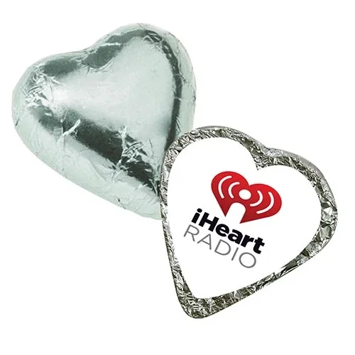 Red Foil-Wrapped Milk Chocolate Hearts — view 2