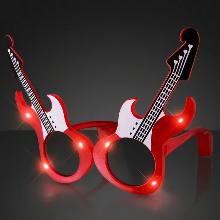 Red Guitar LED Sunglasses — view 3