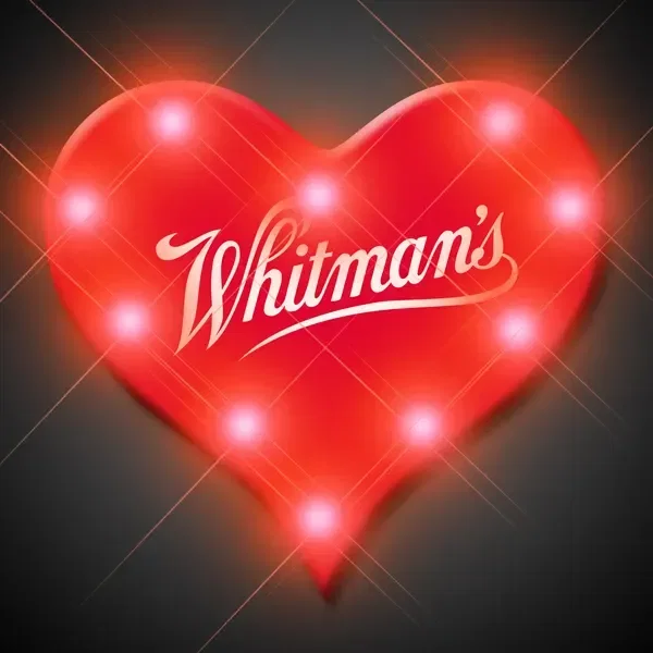 Red Heart LED Flashing Pin — view 2