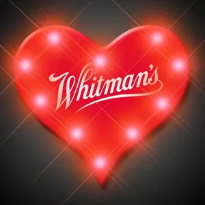Red Heart LED Flashing Pin