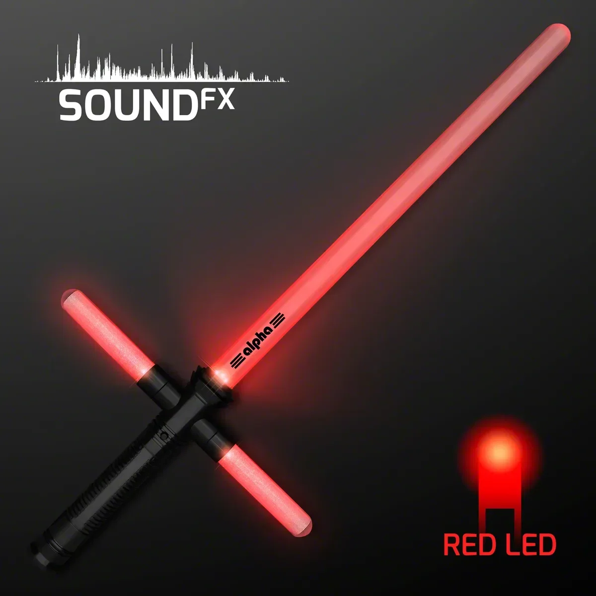 Red Light Up Cross Saber