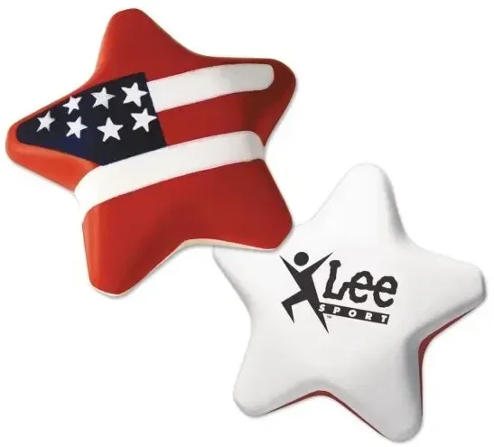 Red White And Blue Patriotic Star Stress Shape