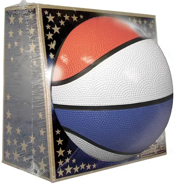 Full-Size Red/White/Blue Rubber Basketball (29½") — view 2