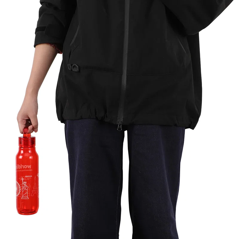 Reeves RPET Reusable Sports Bottle held in hand, promotional reusable sports bottle lifestyle shot
