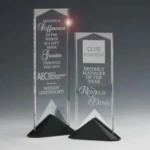 Acrylic Award With Mirror Strips Screened on the Back