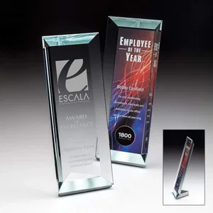 Jade Glass Award With A Scalable Full-Color Back Imprint