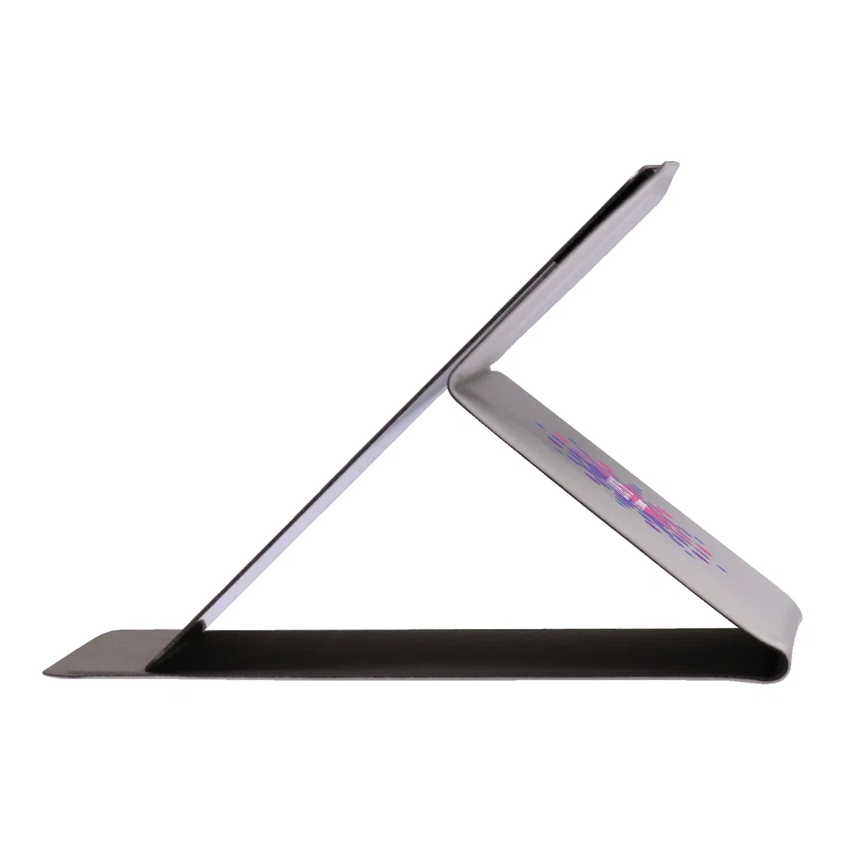Close-up of the custom Reflections Stainless Steel Mirror's logo imprint area