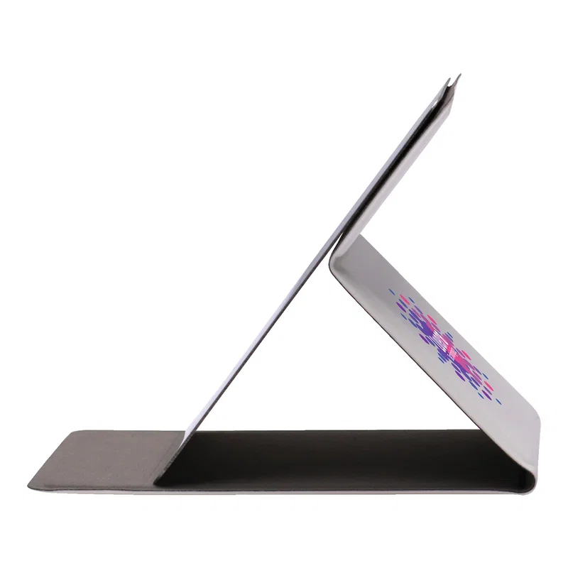Branded Reflections Mirror, angled side view showing the stainless steel finish