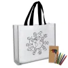 Reflective Non-Woven Coloring Tote Bag With Crayons — view 8