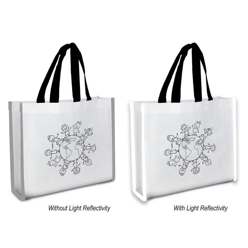 Reflective Non-Woven Coloring Tote Bag With Crayons — view 15