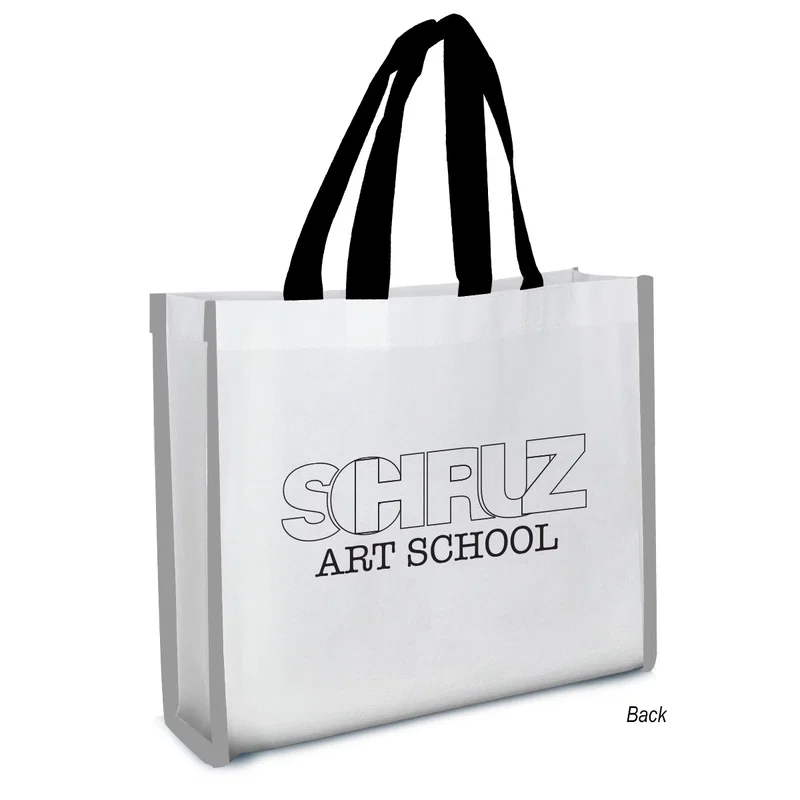 Reflective Non-Woven Coloring Tote Bag With Crayons — view 4