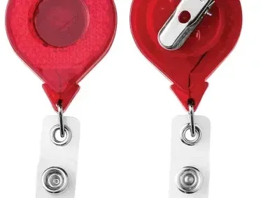 Reflective Retractable Badge Reel (40" Cord & 5 Colors Available) — view 3