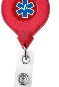 Reflective Retractable Badge Reel (40" Cord & 5 Colors Available) — view 5
