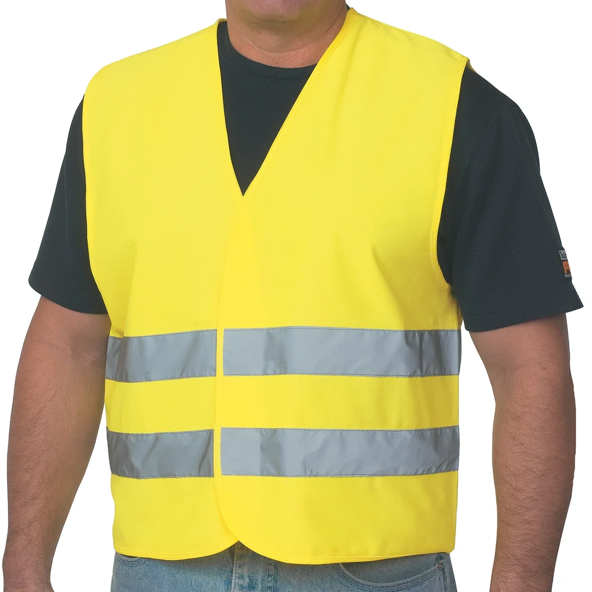 Worn over a shirt at a job site