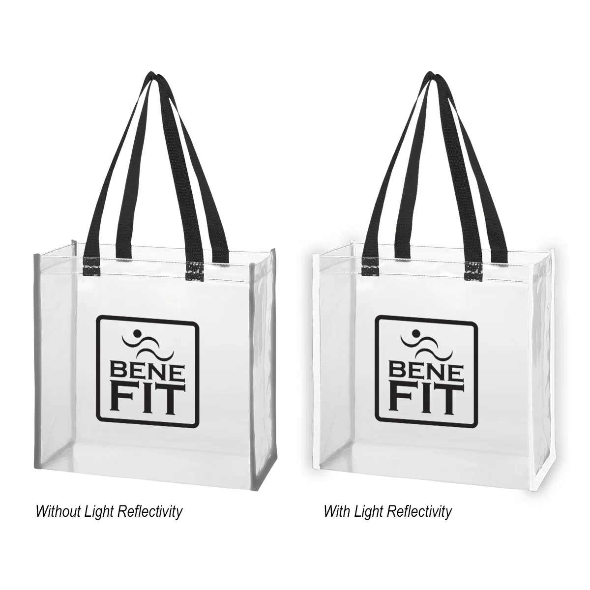 Contents visible through the transparent front of the bag