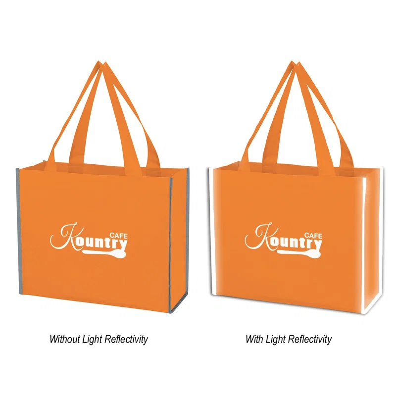 Reflective Shopper Laminated Reflective Non-Woven Shopper Bag — view 2