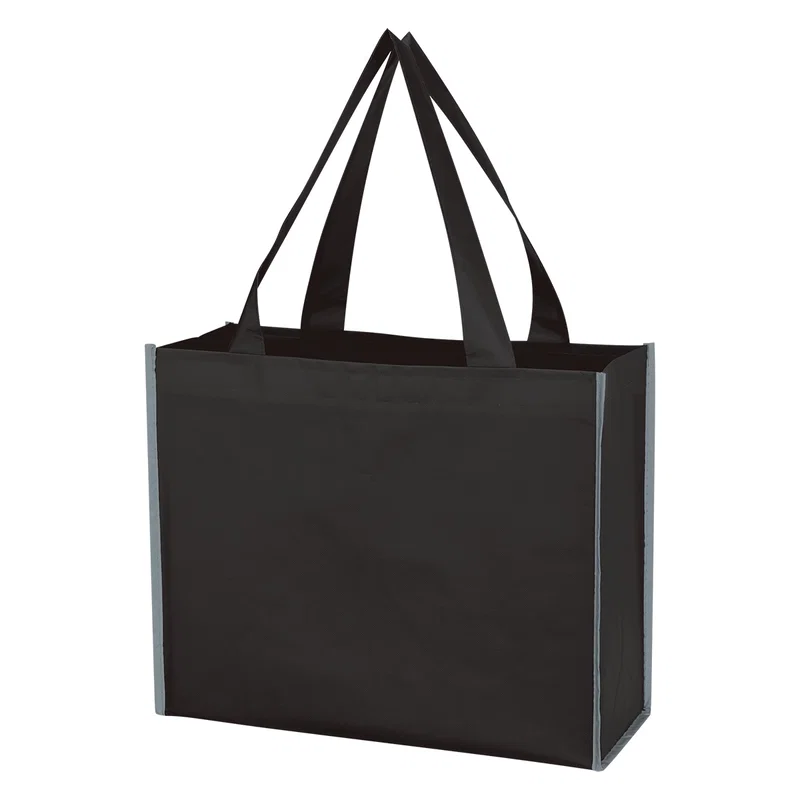 Reflective Shopper Laminated Reflective Non-Woven Shopper Bag — view 3