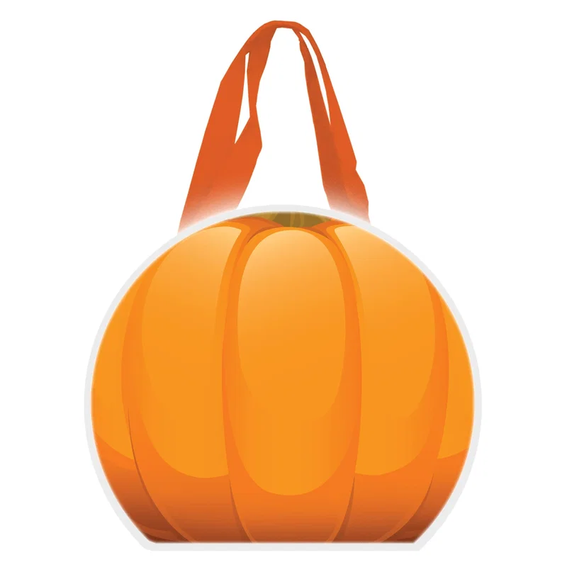 Reflective Shopper Reflective Halloween Pumpkin Non-Woven Tote Bag — view 3