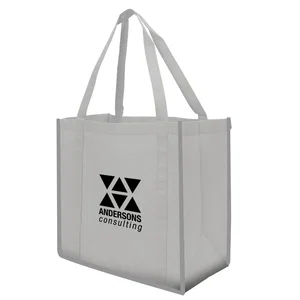 Reflective Shopper Reflective Large Non-Woven Grocery Tote Bag