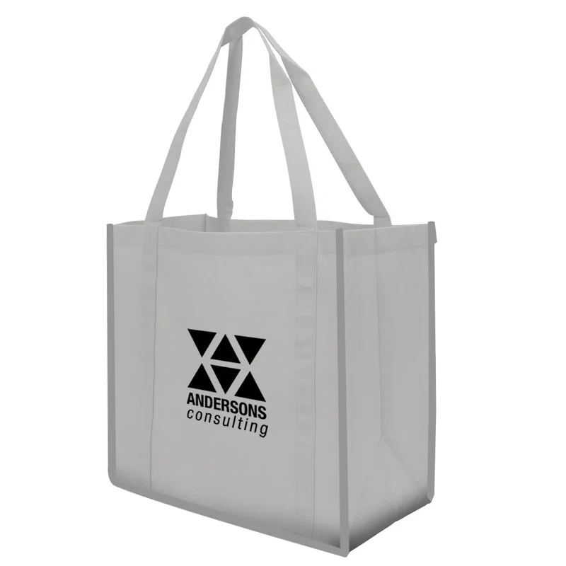 Reflective Shopper Reflective Large Non-Woven Grocery Tote Bag