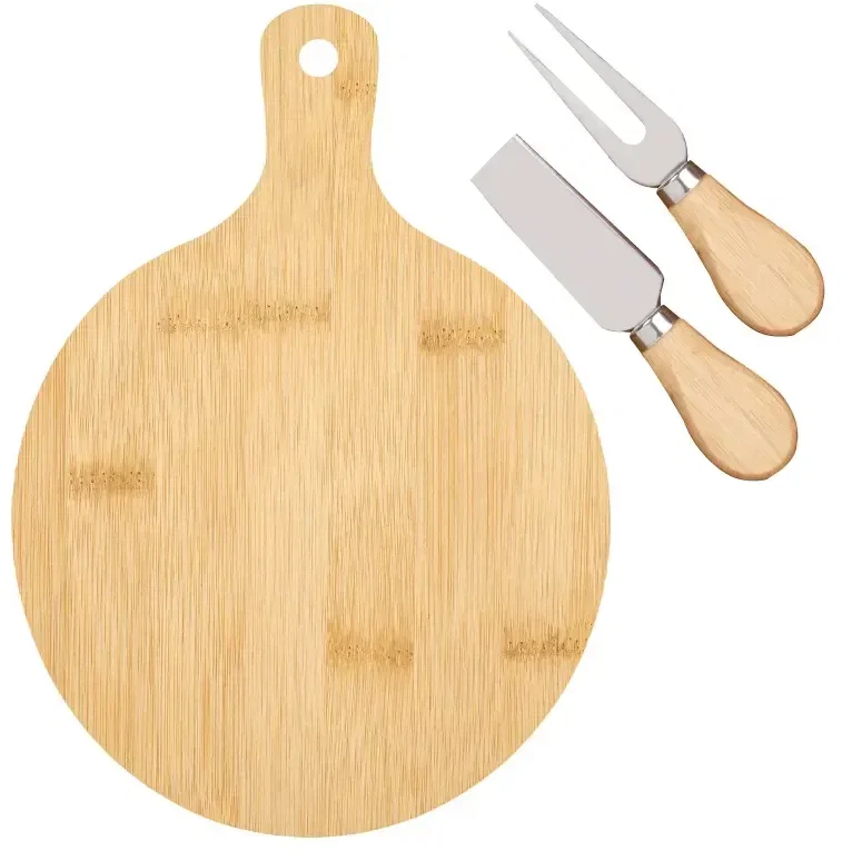 Custom Bamboo Cheese Board Knife Set — view 2