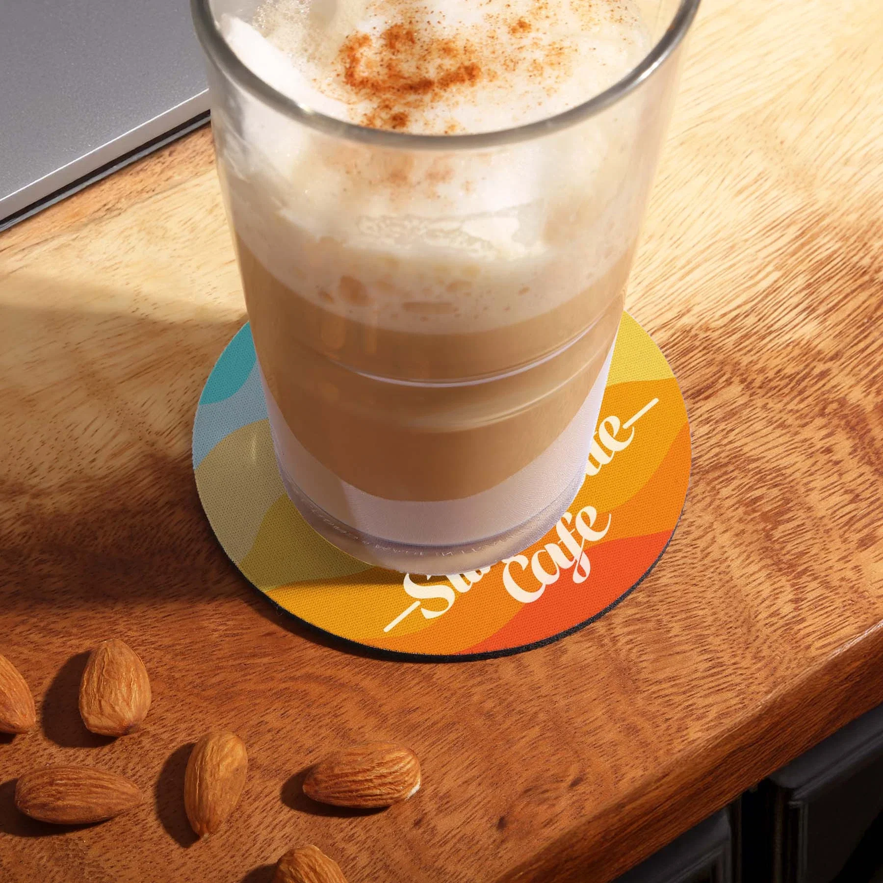 reGen Recycled Polyester Round Dye Sub Coaster — view 2