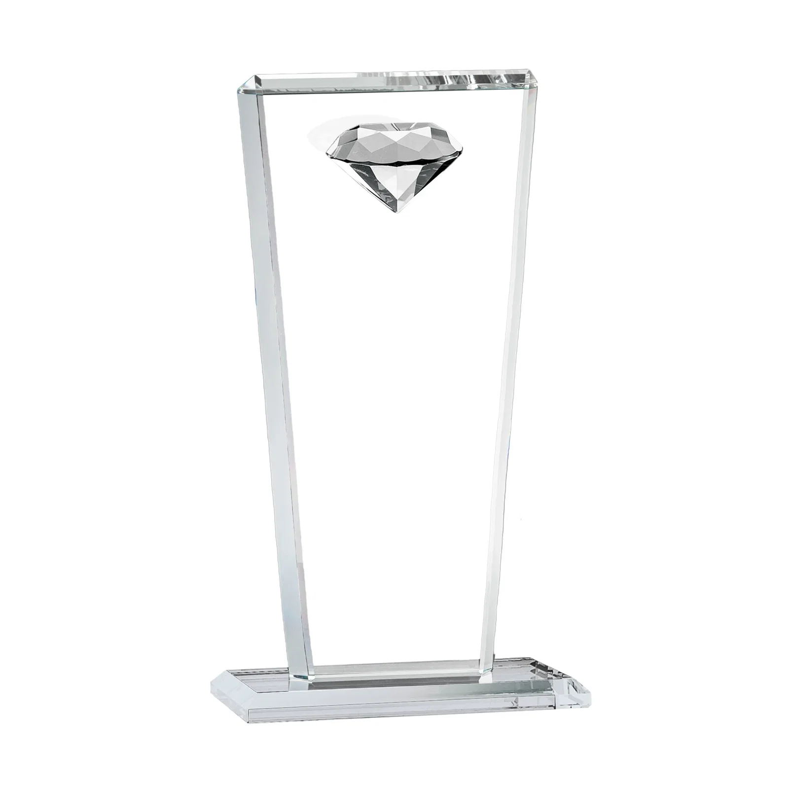 Personalized Optical Crystal Award with Gemstone Set at Tapered Point for dealer and partner awards