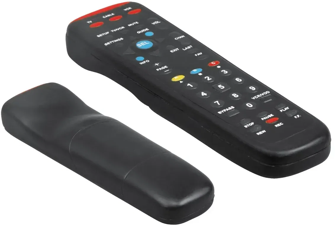 Custom Remote Control Stress Reliever shaped like a TV remote, molded foam with promotional logo