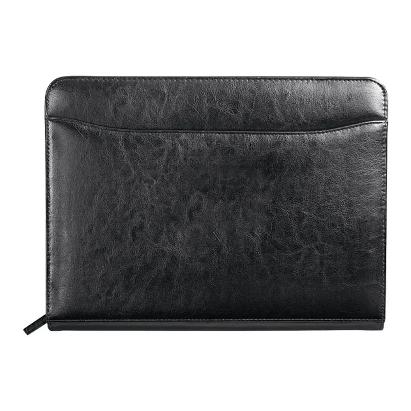 Renaissance Italian Style Leather Zippered Padfolio with FSC® Mix Paper — view 3