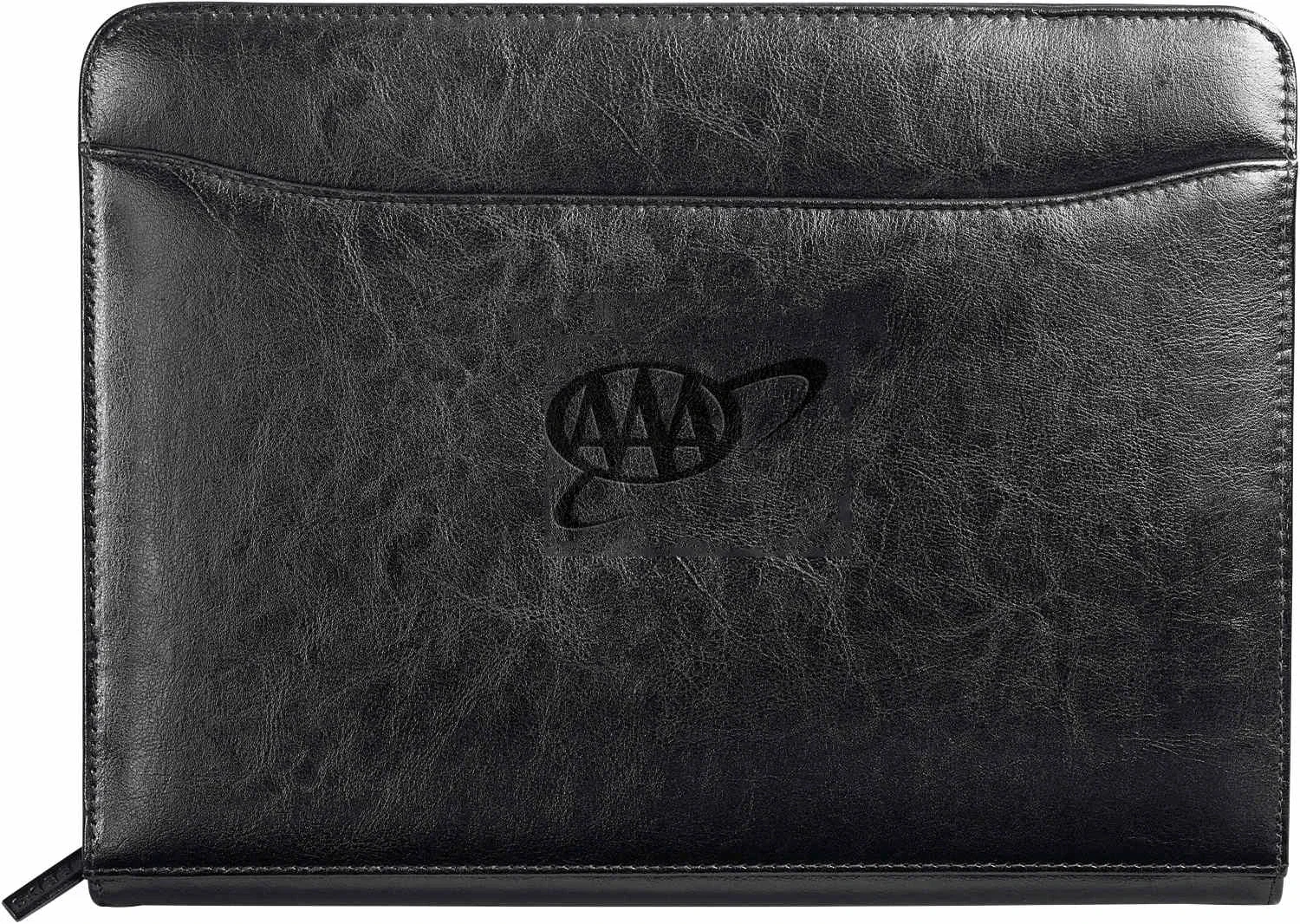 Renaissance Italian Style Leather Zippered Padfolio with FSC® Mix Paper — view 4