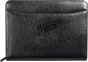 Renaissance Italian Style Leather Padfolio with Calculator Pocket