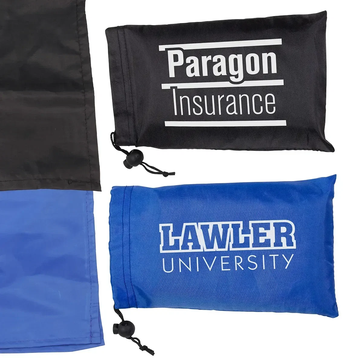 Rendezvous custom water-resistant picnic blanket with branded logo, spread flat
