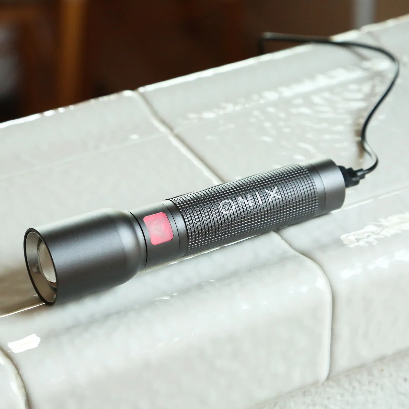reNew Zoom Rechargeable Flashlight With Case — view 4