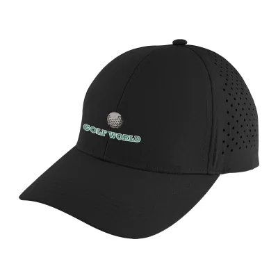 Angled three-quarter view of the recycled fabric headwear