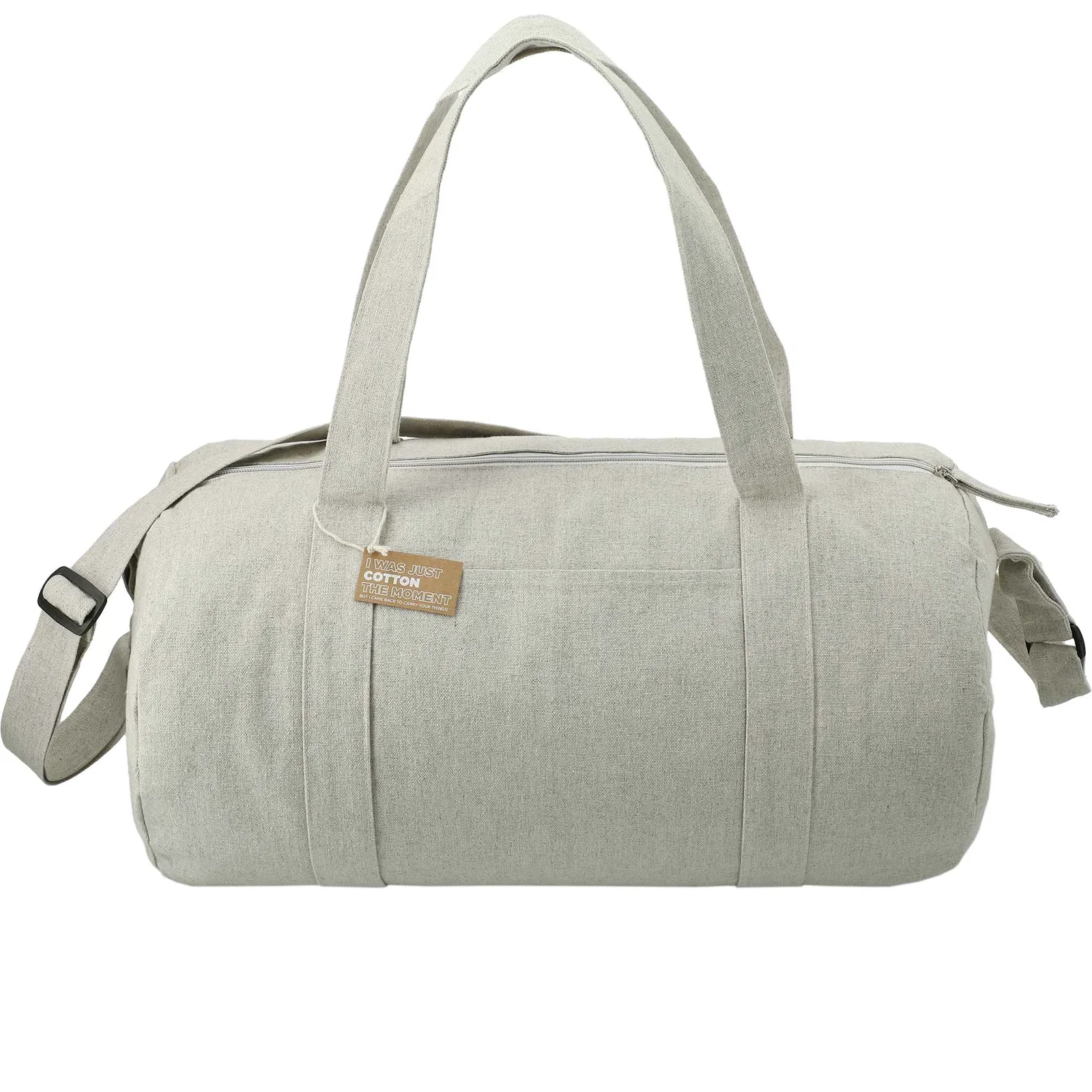 Custom Recycled Cotton Barrel Duffel Bag - Repose (10oz) — view 12