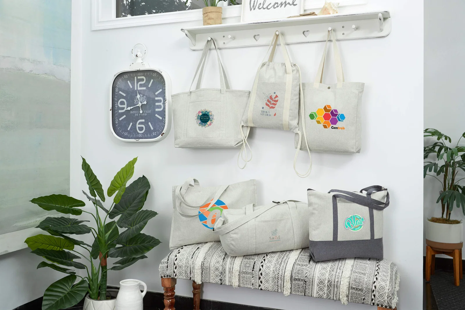 Custom Recycled Cotton Barrel Duffel Bag - Repose (10oz) — view 15