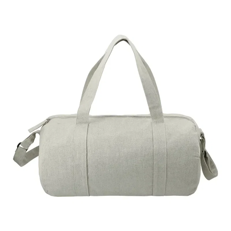 Custom Recycled Cotton Barrel Duffel Bag - Repose (10oz) — view 2