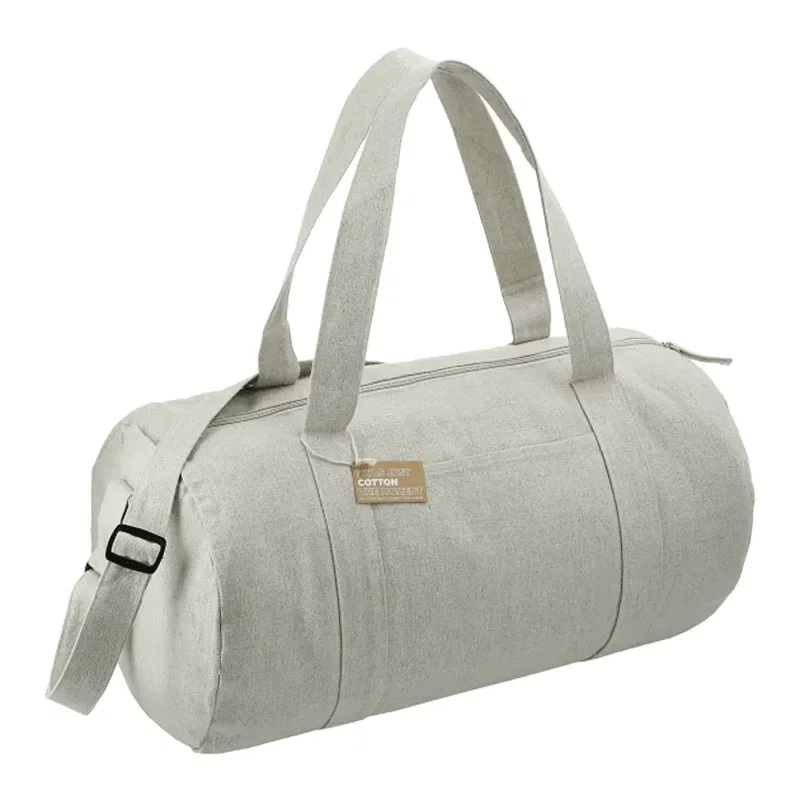 Custom Recycled Cotton Barrel Duffel Bag - Repose (10oz) — view 3
