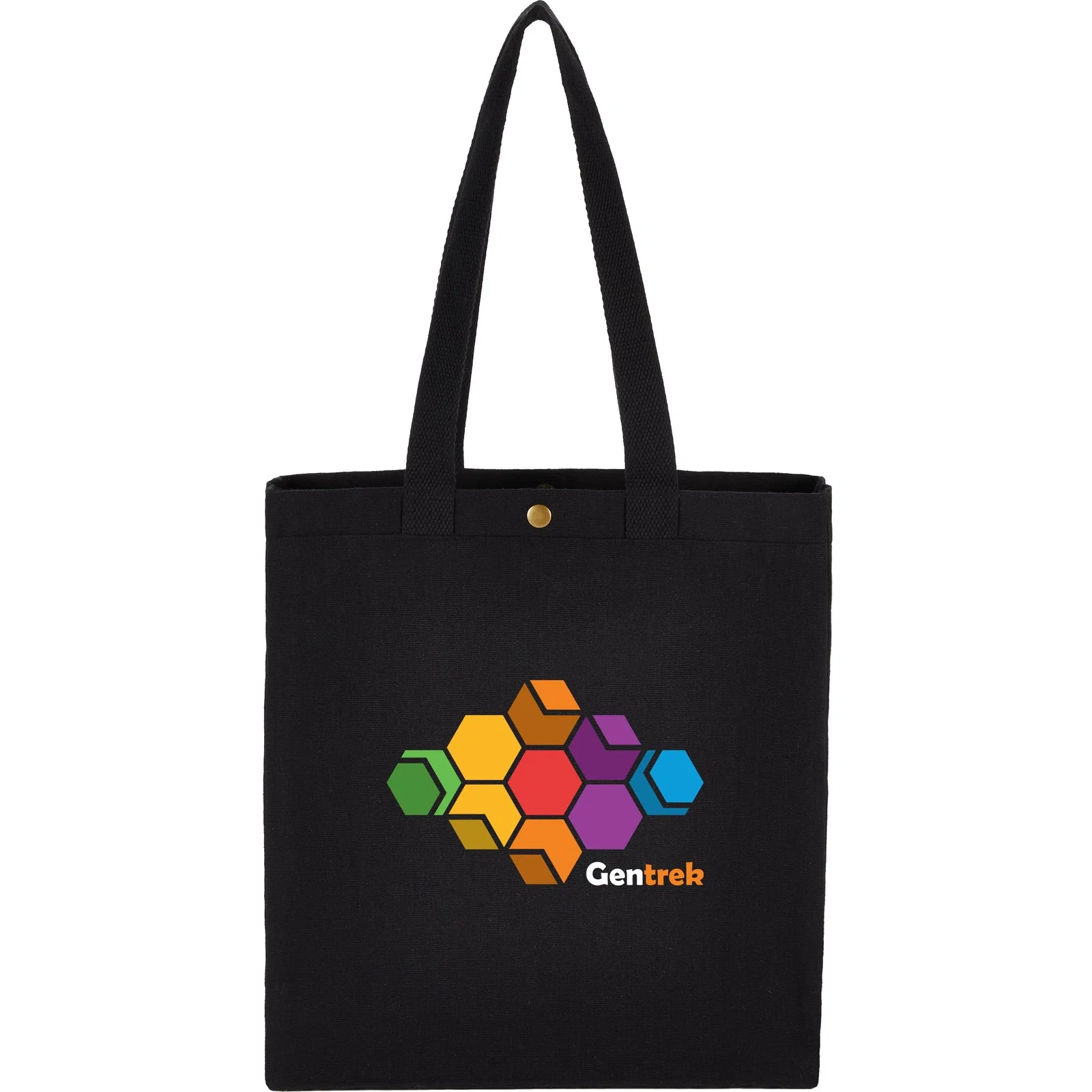 Custom Repose Recycled Cotton Box Tote w/Snap - 10oz — view 10
