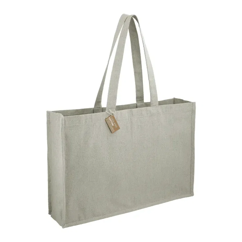 Custom Recycled Cotton Shoulder Tote - Repose (10oz) — view 2