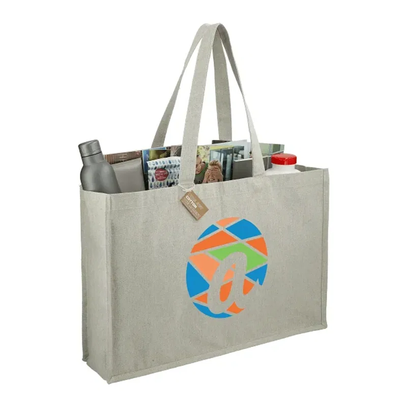 Custom Recycled Cotton Shoulder Tote - Repose (10oz) — view 7