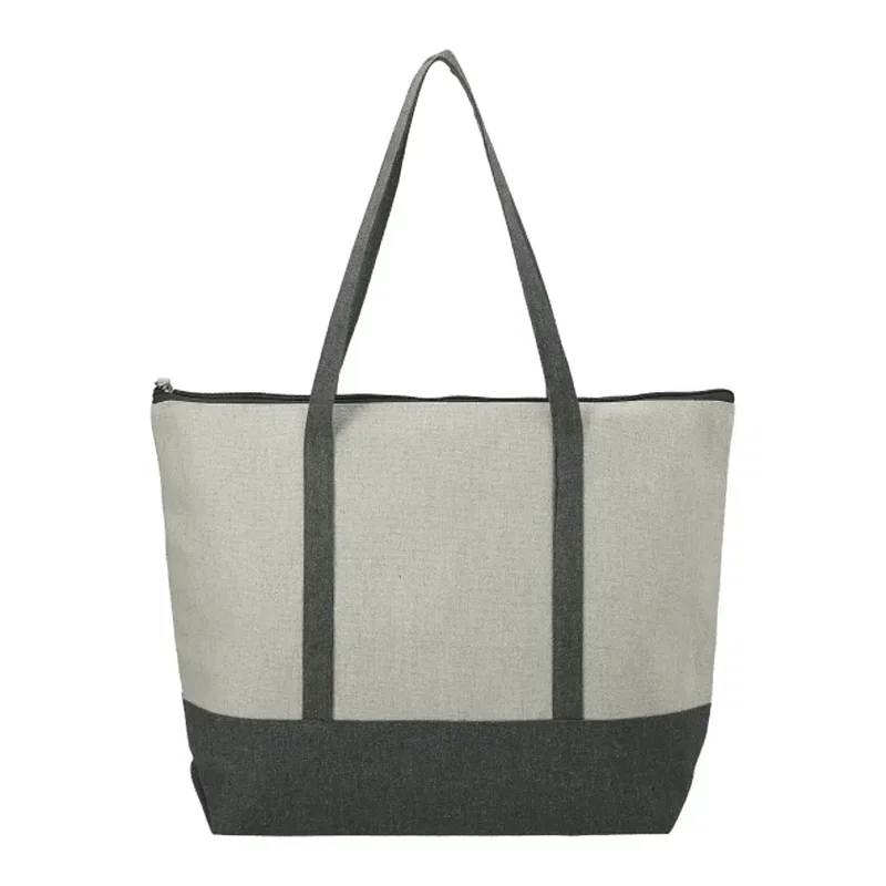 Repose 10oz Recycled Cotton Zippered Tote — view 4