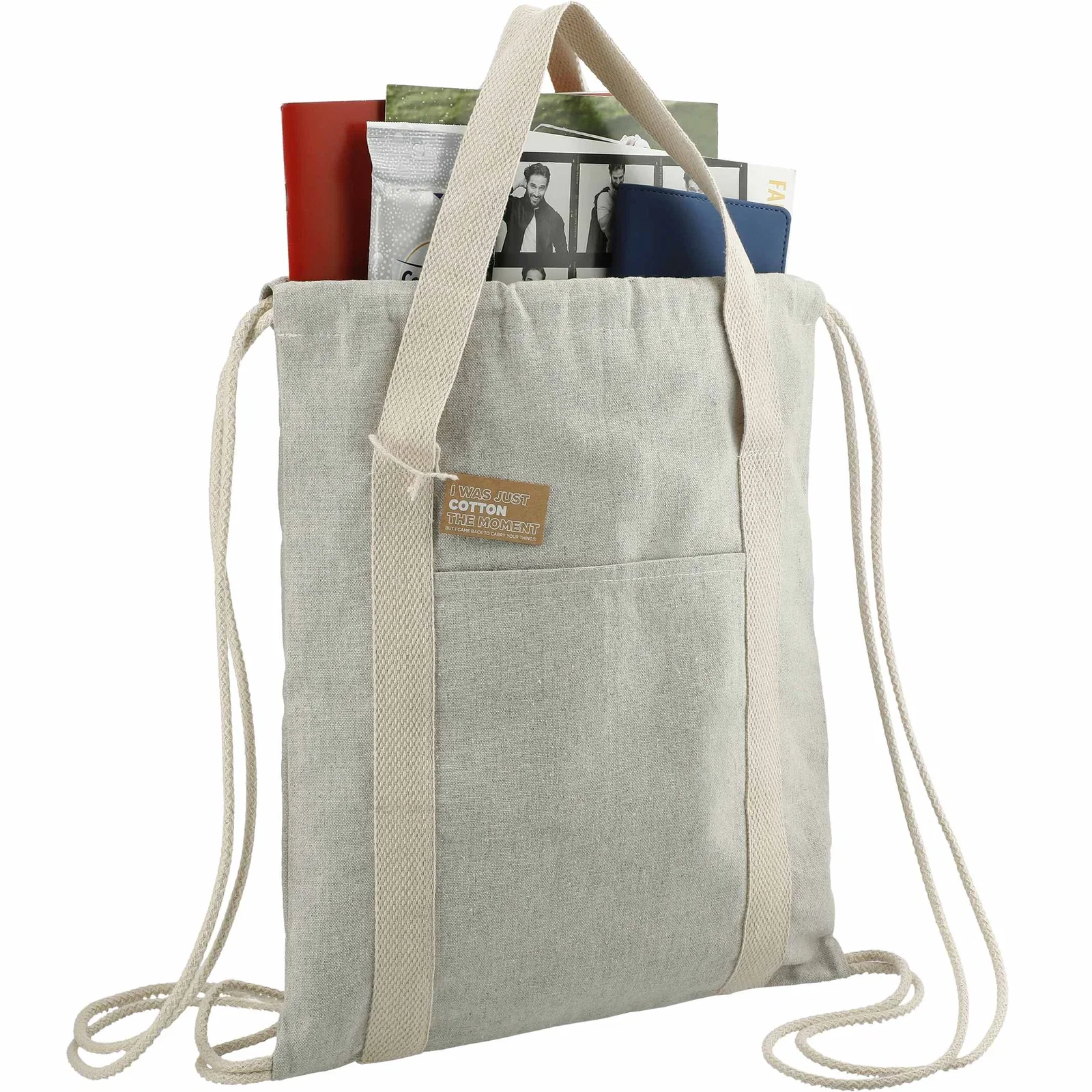 Repose 5oz. Recycled Cotton Drawstring Bag — view 12