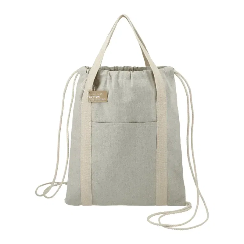 Repose 5oz. Recycled Cotton Drawstring Bag — view 5
