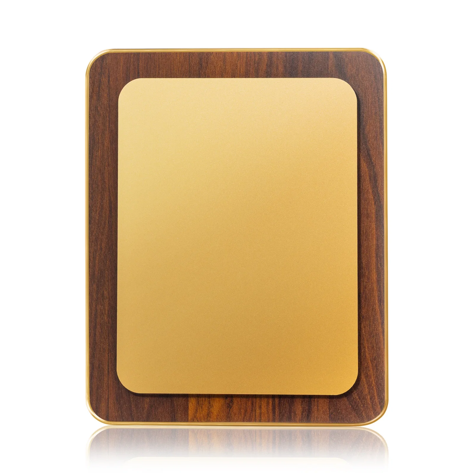 Promotional Walnut Plaque With Wall-Mount Or Easel Desktop Display for sales achievement awards